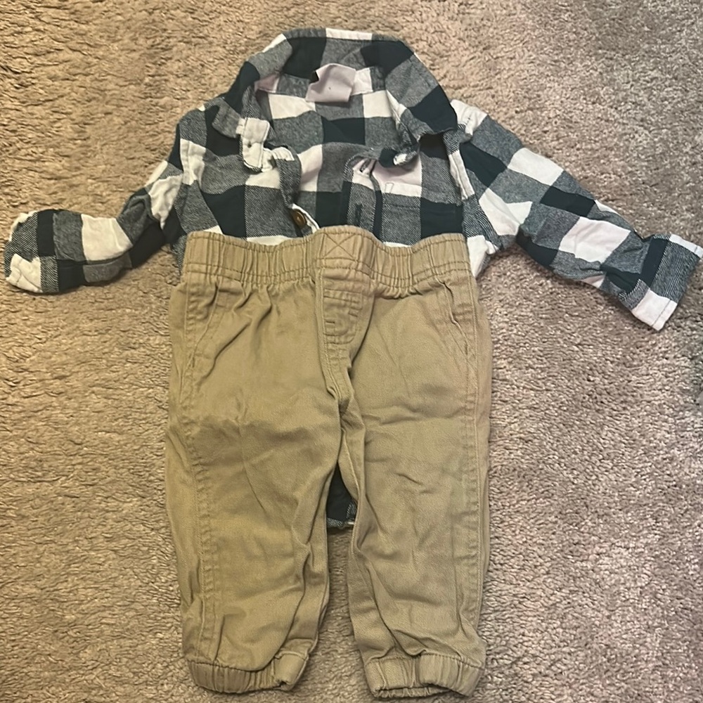 Wrangler matching flannel set 9mo